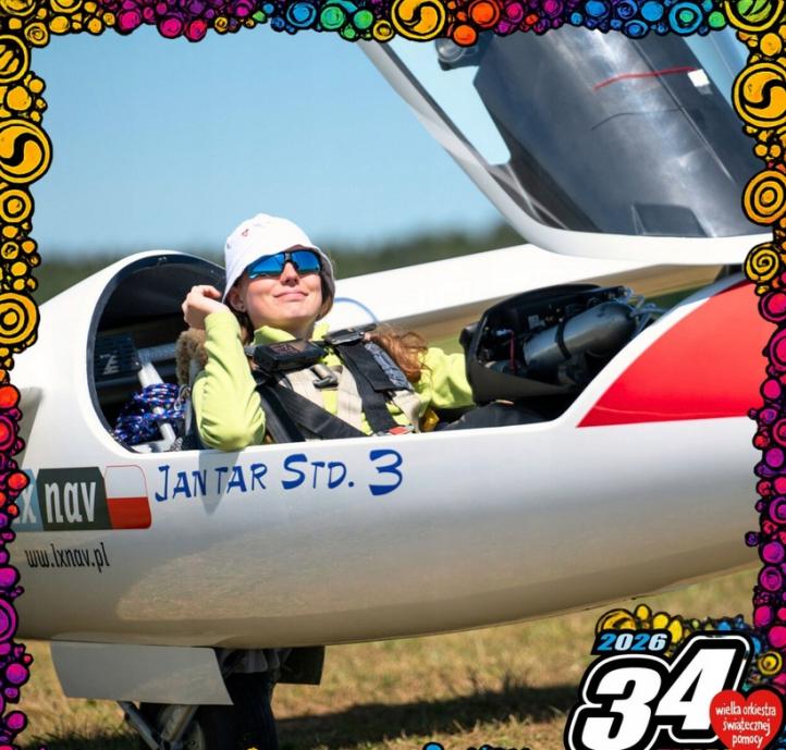 Lot szybowcem dla WOŚP 2026, fot. allegro