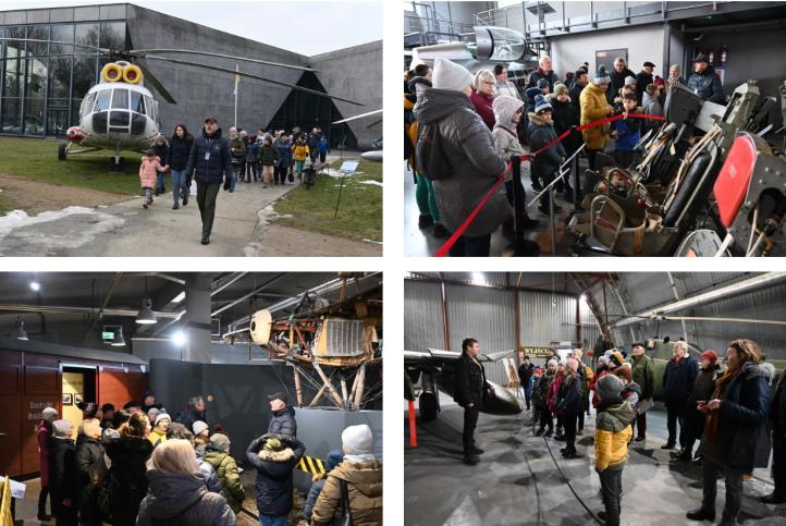 Oprowadzanie podczas Dni Babci i Dziadka w Muzeum Lotnictwa Polskiego w Krakowie (fot. Muzeum Lotnictwa Polskiego)