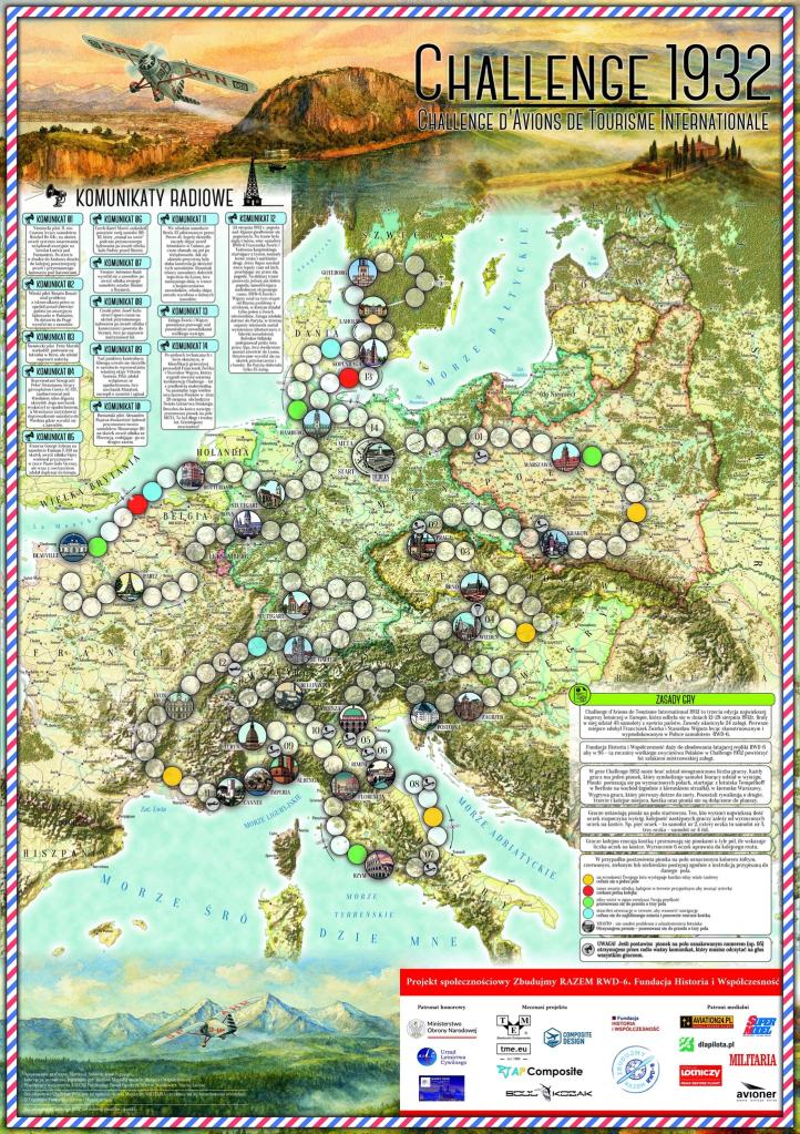 Plansza gry Challenge 1932 (fot. Fundacja Historia i Współczesność)
