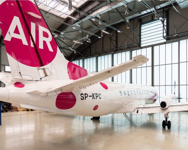 SAAB 340 (SP-KPC) należący do SprintAir (fot. WOŚP)