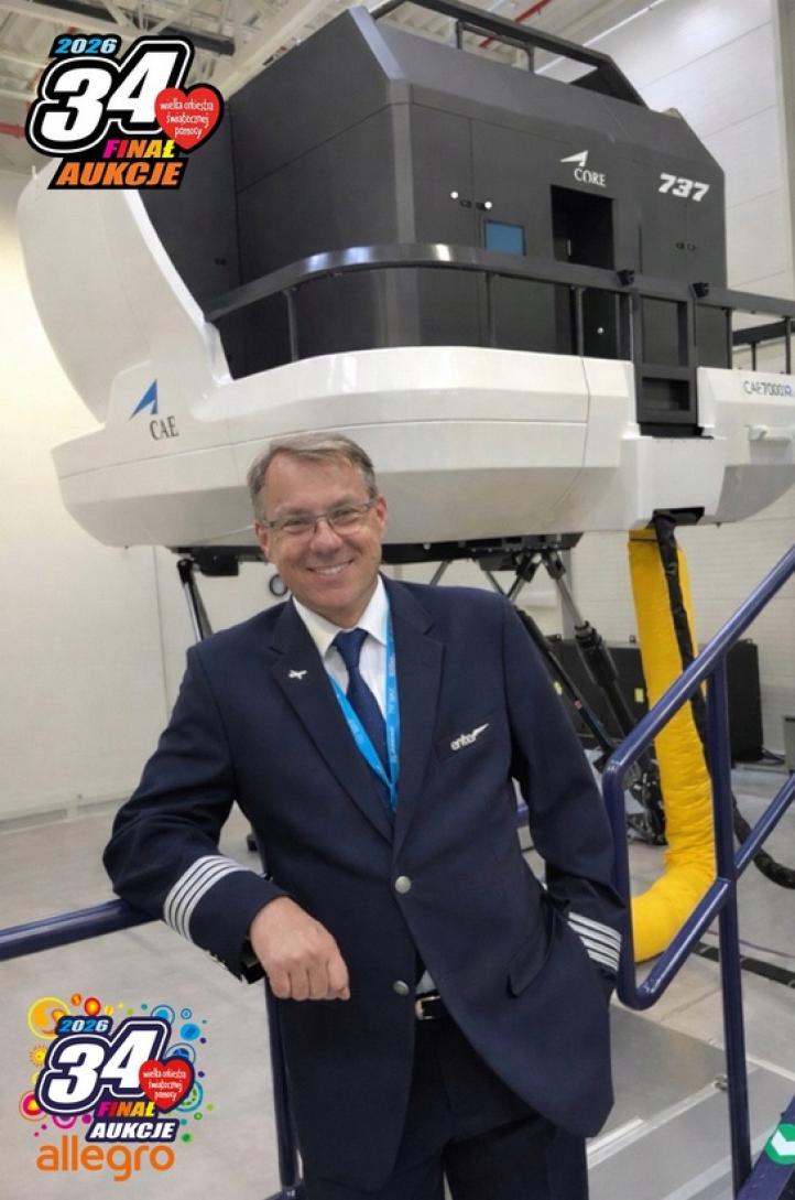 Symulator B737 z założycielem Enter Air, fot. allegro