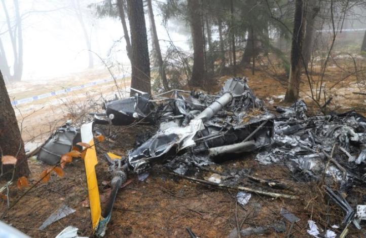 Wypadek śmigłowca Robinson R44 F-HEAT, fot. PKBWL