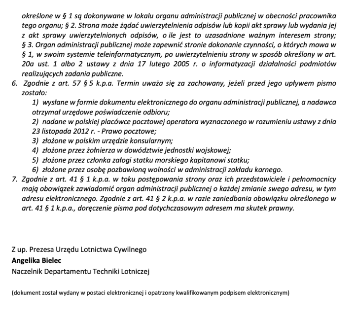 PartML Zawiadomienie ULC