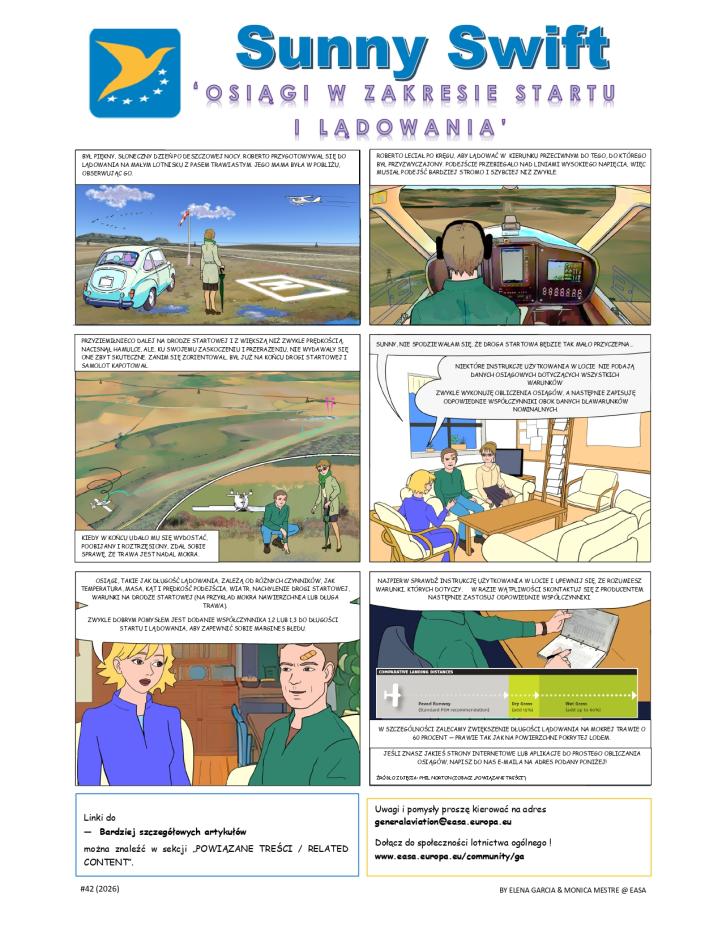 Sunny Swift - osiągi w zakresie startu i lądowania, fot. EASA