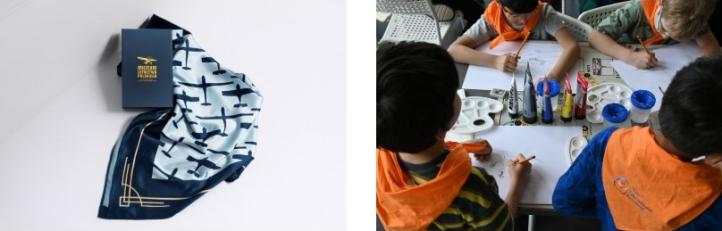 Apaszka i warsztaty (fot. Muzeum Lotnictwa Polskiego)