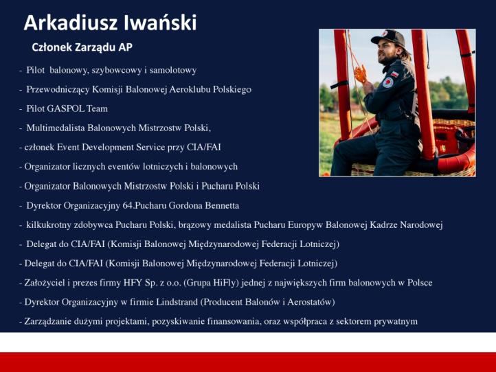 Arkadiusz Iwański, Członek Zarządu Aeroklubu Polskiego (fot. Aeroklub Polski)