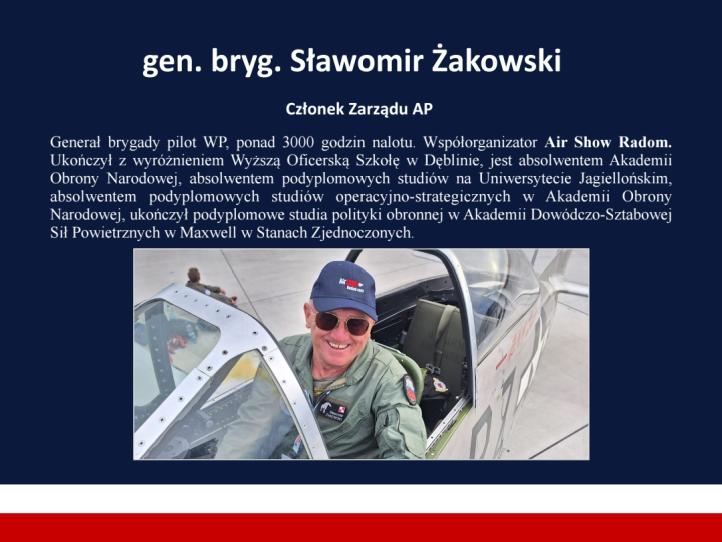Gen. bryg. Sławomir Żakowski, Członek Zarządu Aeroklubu Polskiego (fot. Aeroklub Polski)