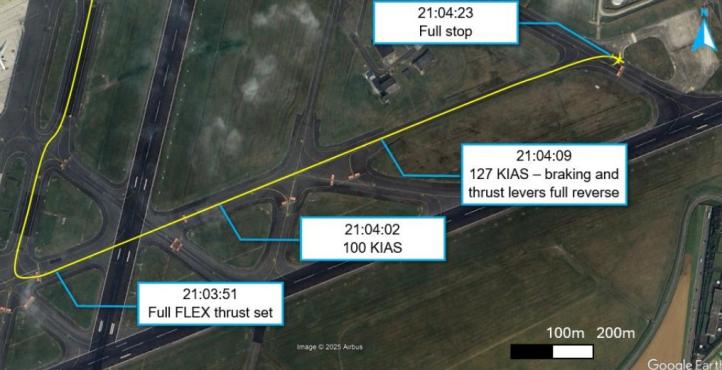Incydent A320 linii SAS w Brukseli, fot. avherald