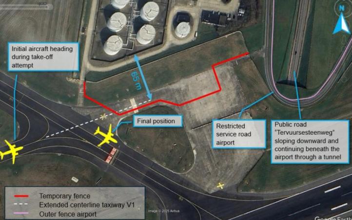 Incydent A320 linii SAS w Brukseli, fot. avherald