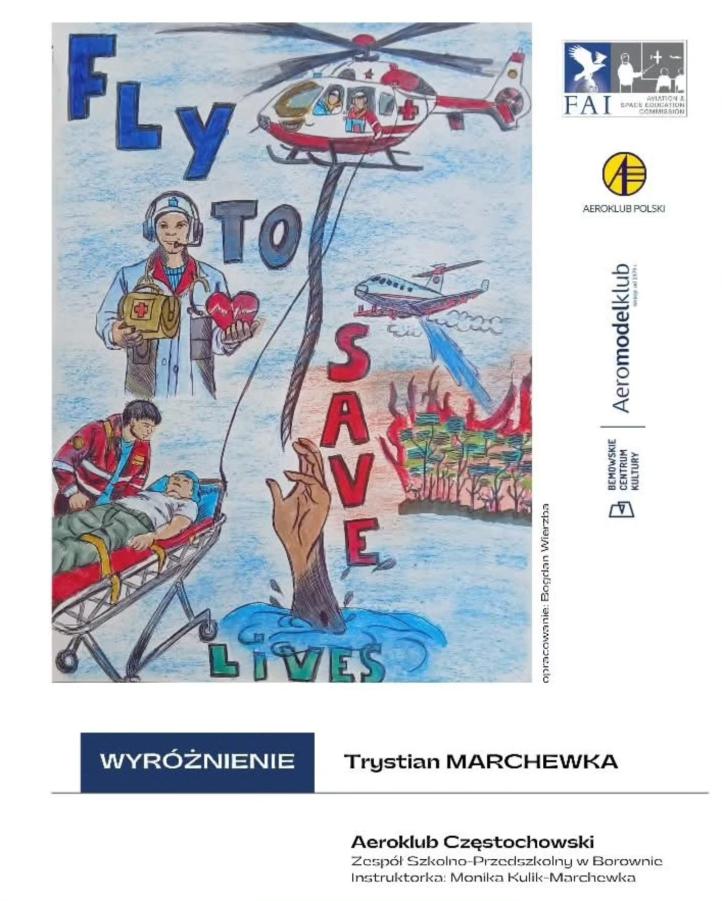 Latanie dla ratowania życia - praca Trystiana Marchewki (fot. Aeroklub Częstochowski)