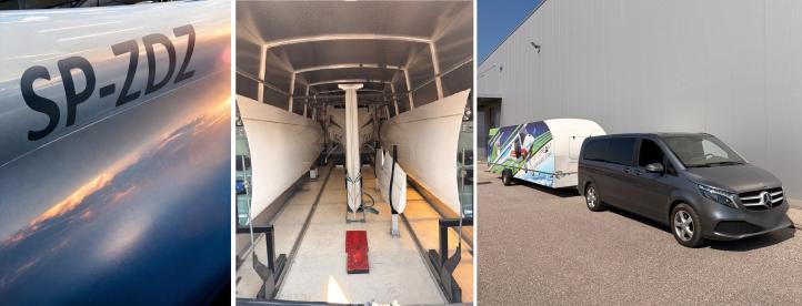 Pipistrel Velis Electro - transport (fot. ZDZ Katowice)