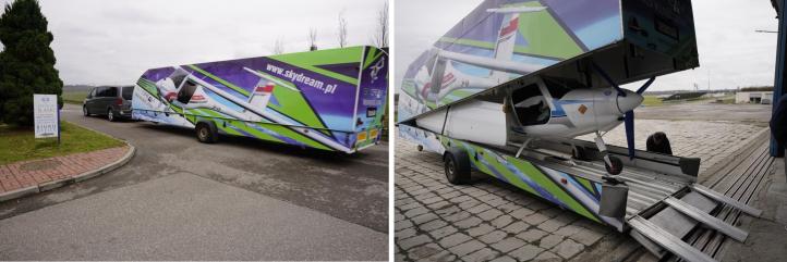 Pipistrel Velis Electro dostarczony przez SkyDream na lotnisko Katowice-Muchowiec dla ZDZ w Katowicach (fot. SkyDream)