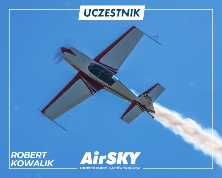 Robert Kowalik na Pokazach Lotniczych Air SKY 2026 w Radomiu (fot. Daniel Puciłowski)
