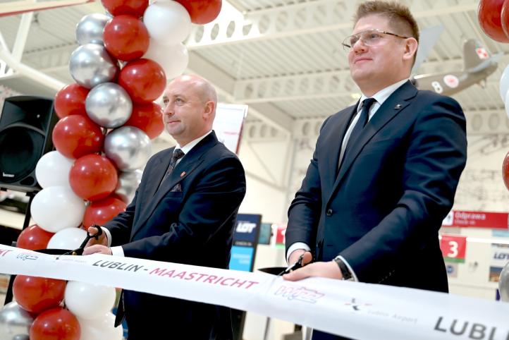 Uroczyste uruchomienie połączenia z Portu Lotniczego Lublin do Holandii (fot. Jacek Gański, Port Lotniczy Lublin)