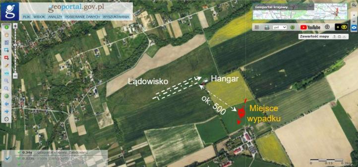 Wypadek samolotu CH-601 Zodiak w Lipowej, fot. PKBWL