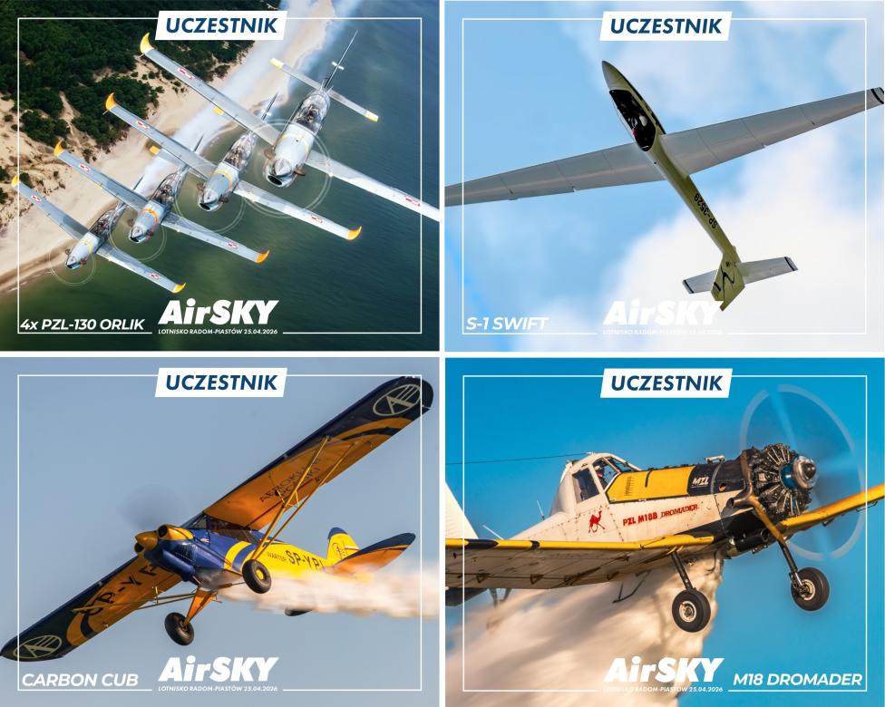 Aerobatic Team Orlik, S-1 Swift, Carbon Cub, M18 Dromader na Air SKY 2026 w Radomiu (fot. Hesja Air-Art Photography, Figaro-Fotografia, Daniel Puciłowski)