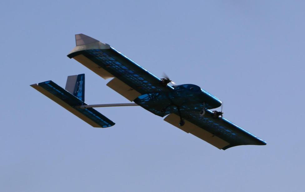 Bezzałogowy statek powietrzny zespołu AKL PP na SAE Aero Design West 2026 w USA (fot. Politechnika Poznańska)