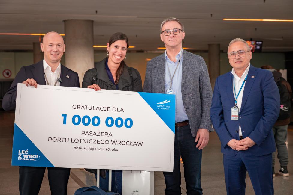 Pierwszy milion pasażerów w 2026 roku na wrocławskim lotnisku (fot. Bartosz Mokrzycki)