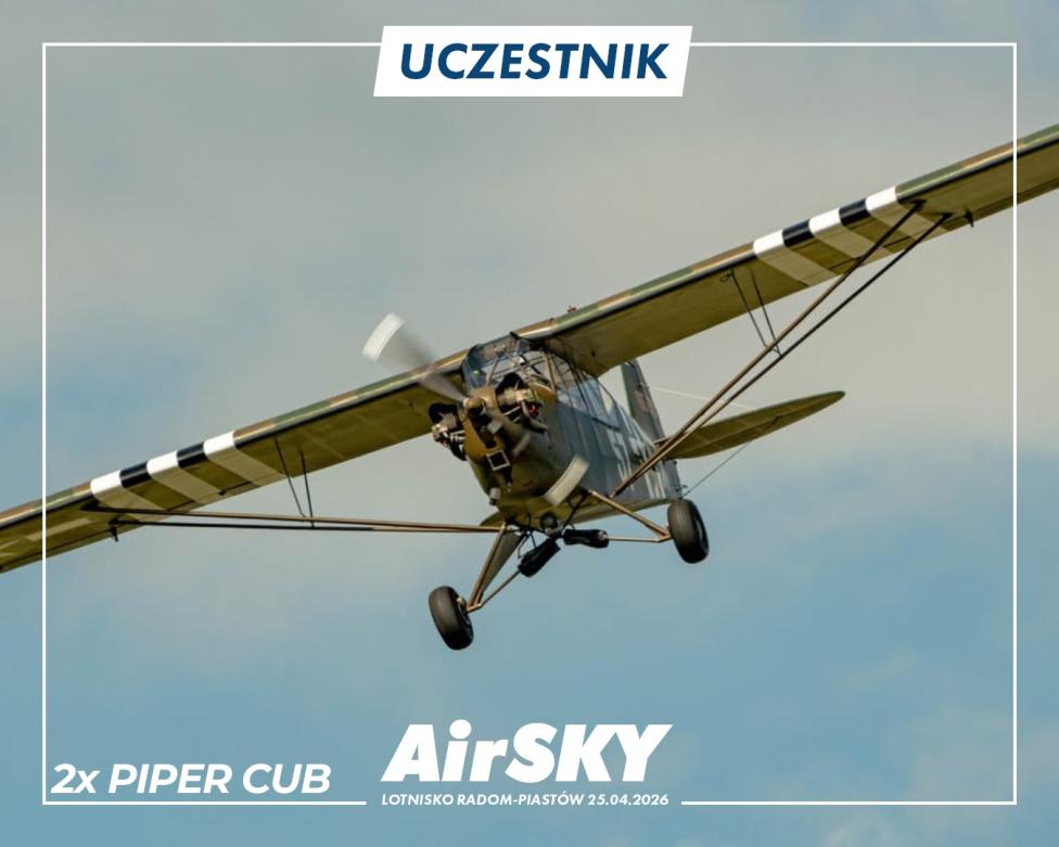 Piper Cub na AirSKY 2026 (fot. Andreas Ka (@ndreasfoto), udostępnione przez pilota)