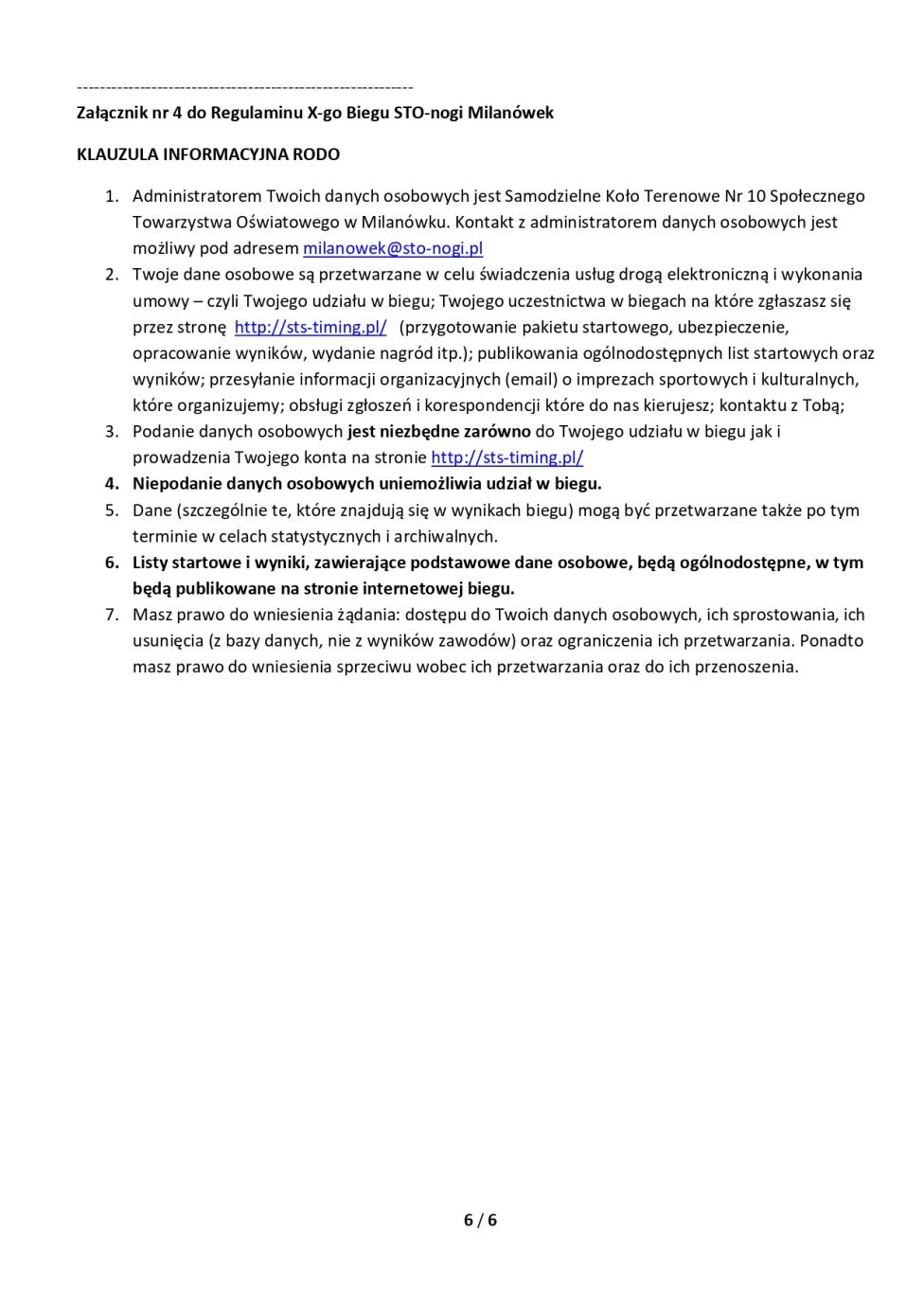 X Bieg Sto-nogi w Milanówku