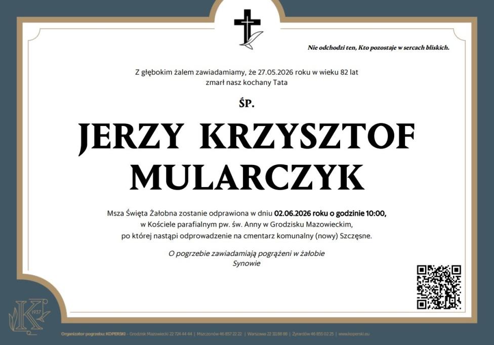 Jerzy Mularczyk - nekrolog (fot. koperski.eu)