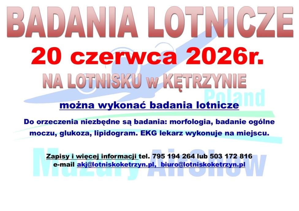 Badania lotnicze na lotnisku w Kętrzynie - 20.06.2026 (fot. AKJ)