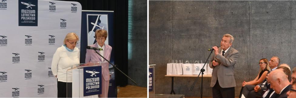 Maksymiliana Czmiel-Paszyc, Urszula Bocheńska-Wojda, Władysław Bubień wspominają Pelagię Majewską (fot. Muzeum Lotnictwa Polskiego)