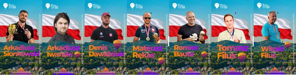 Polska reprezentacja na XXVI Balonowych Mistrzostwach Świata w Krośnie - piloci (fot. krosno2026.com)
