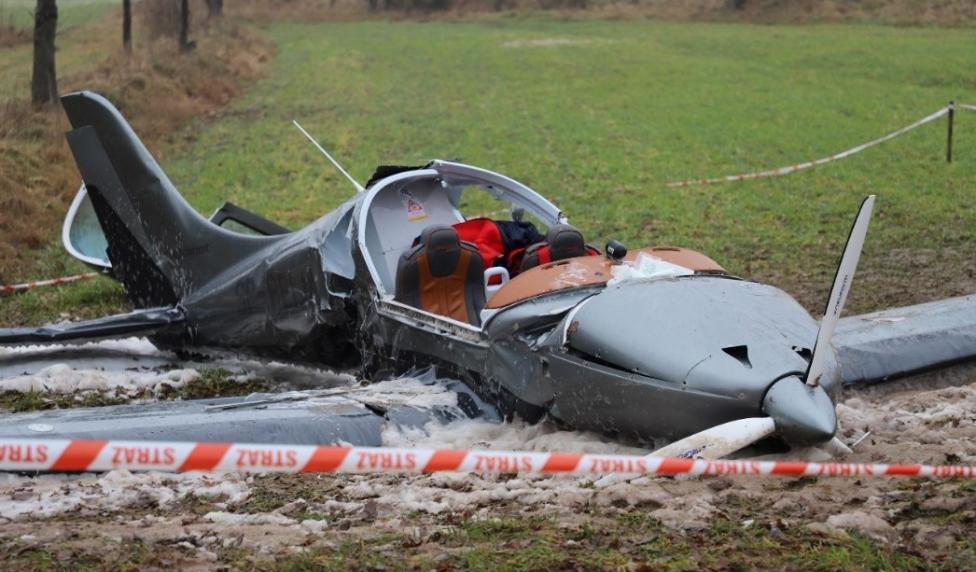 Wypadek samolotu Belmont DW200 02 2024, fot. źródło PKBWL