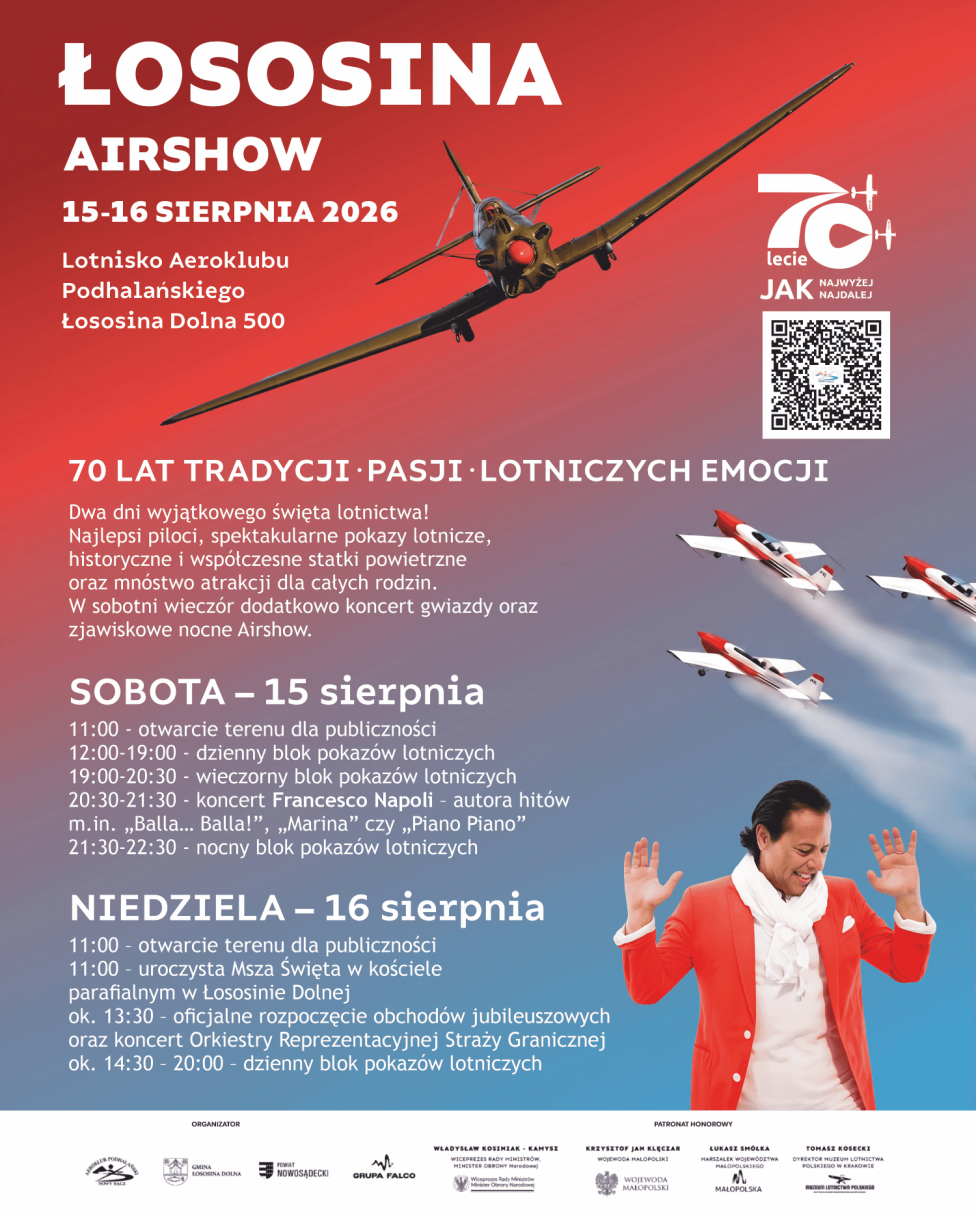 Łososina Airshow - program (fot. Aeroklub Podhalański)