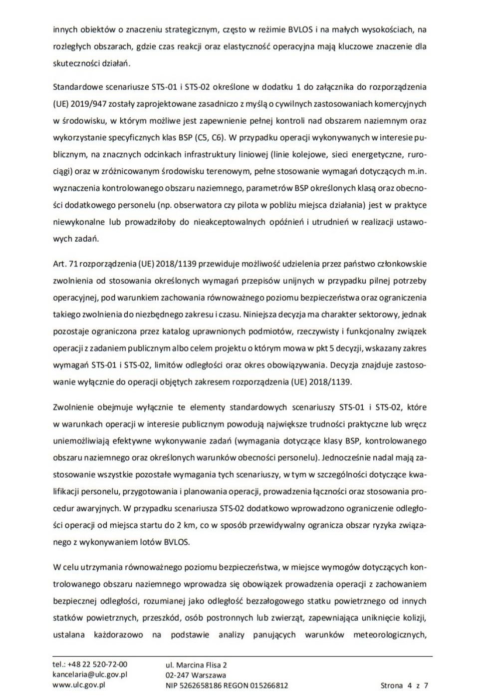 Decyzja Prezesa ULC nr LBSP-2.503.11.2026.ULC.1 (fot. ULC)4