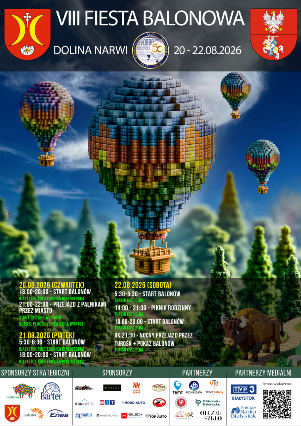 VIII Fiesta Balonowa 'Dolina Narwi' - plakat (fot. Białostocki Klub Balonowy)