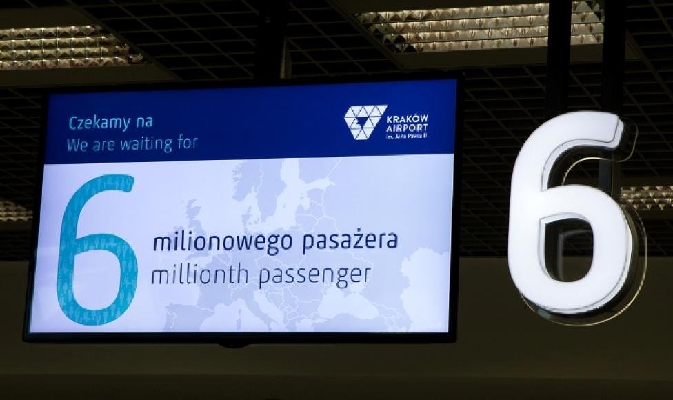 6-milionowy pasażer w Porcie Lotniczym Kraków (fot. Kraków Airport)
