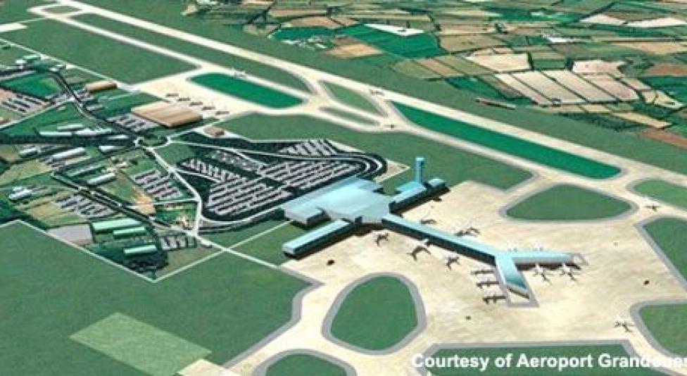 Wizualizacja lotniska Notre-Dame-des-Landes na północ od Nantes (fot. airport-technology.com)
