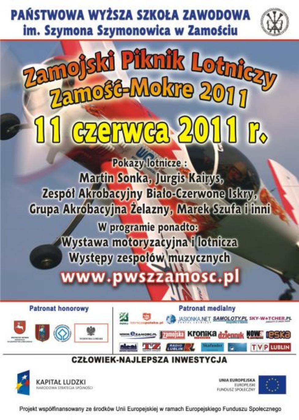 Zamojski Piknik Lotniczy Zamość - Mokre 2011 (plakat)