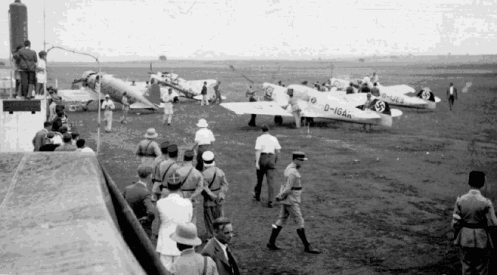 Challange 1934, samoloty po wylądowaniu w Algierii