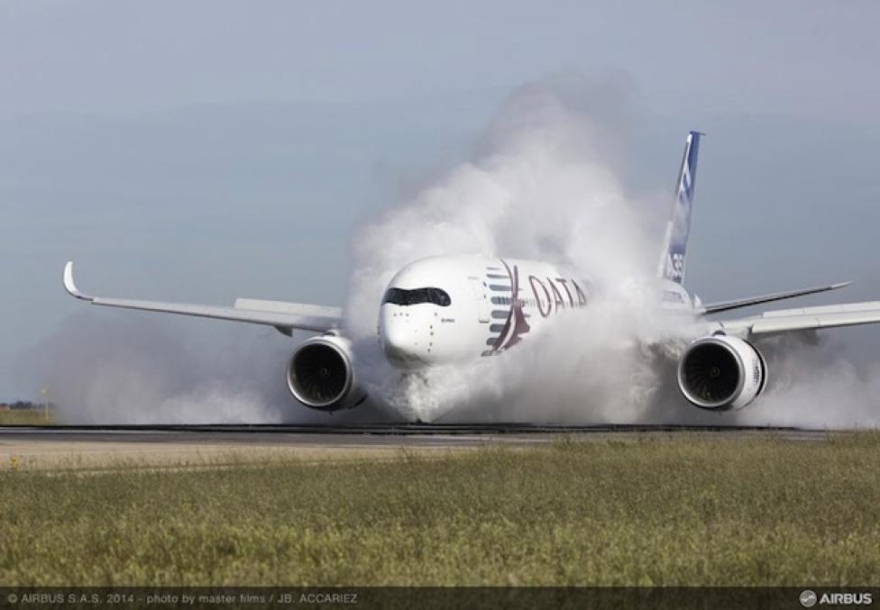 A350 XWB MSN004 pomyślnie zaliczył testy odporności na przenikanie wody