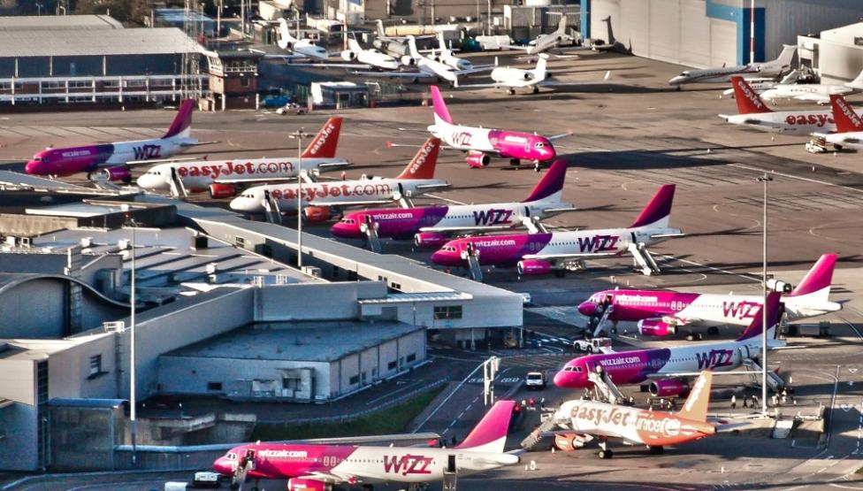 Flota WizzAir na lotnisku w Budapeszcie, fot. Budapest Business Journal