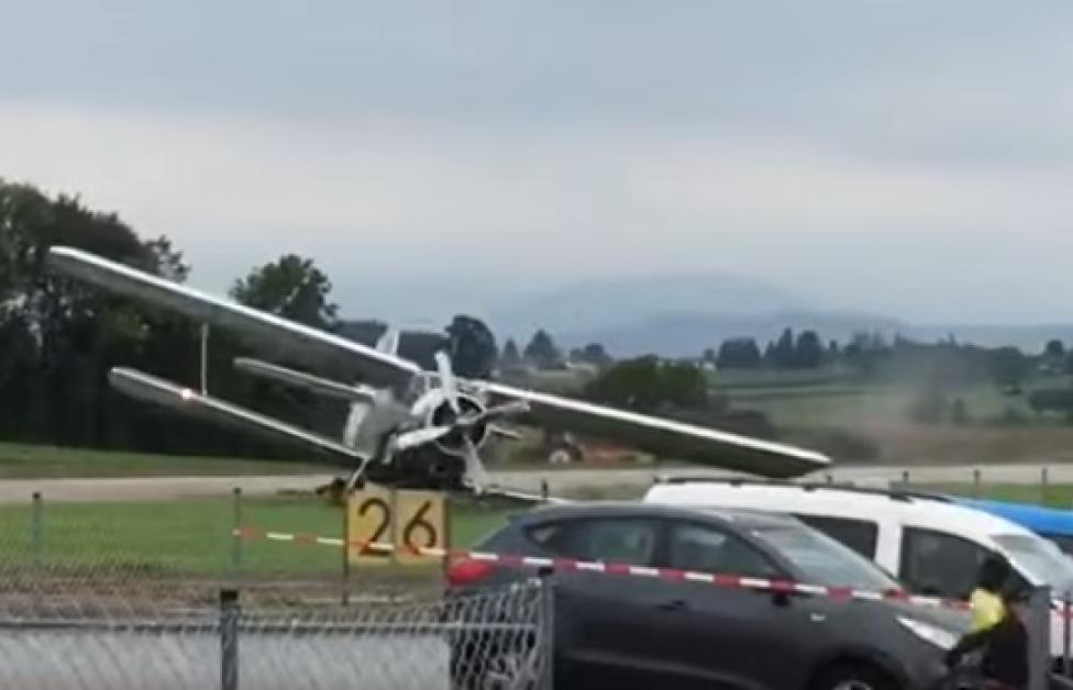 Wypadek An-2 w Gmunden-Gschwandt, fot. youtube