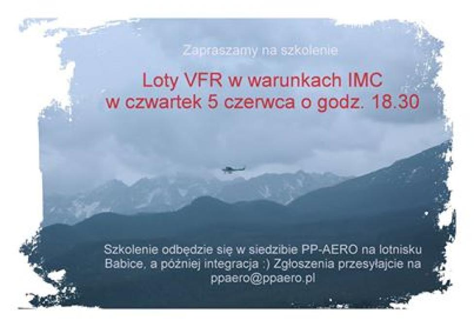 Szkolenie PP-AERO „Loty VFR w warunkach IMC”