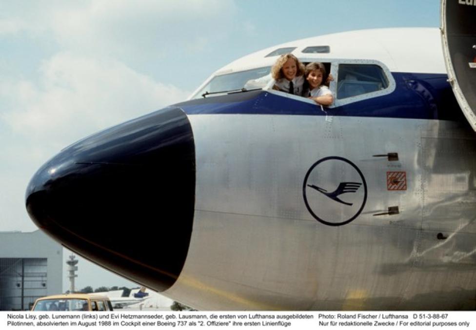 Kobiety w kokpicie samolotu Lufthansa