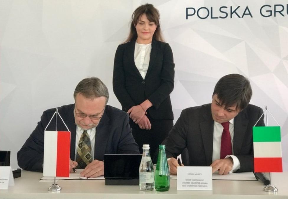 Polska Grupa Zbrojeniowa i Leonardo Helicopters podpisały list intencyjny (fot. PGZ/Twitter)