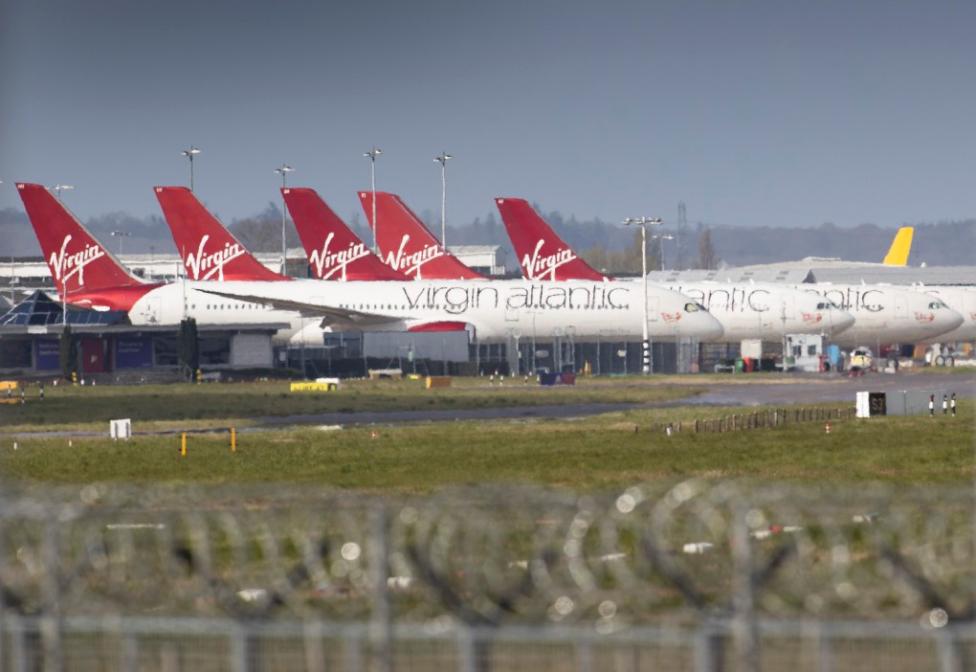 Flota samolotów należąca do Virgin Atlantic, fot. The Sun
