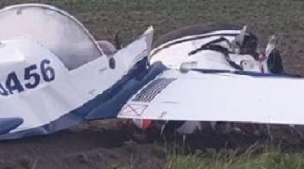 Wypadek samolotu w pobliżu lądowiska w Bobrownikach