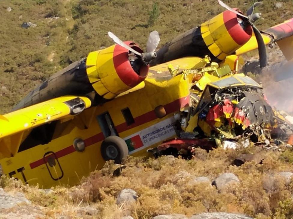  Katastrofa przeciwpożarowego Canadair CL-215-1A10 w Portugalii, fot. aeronews