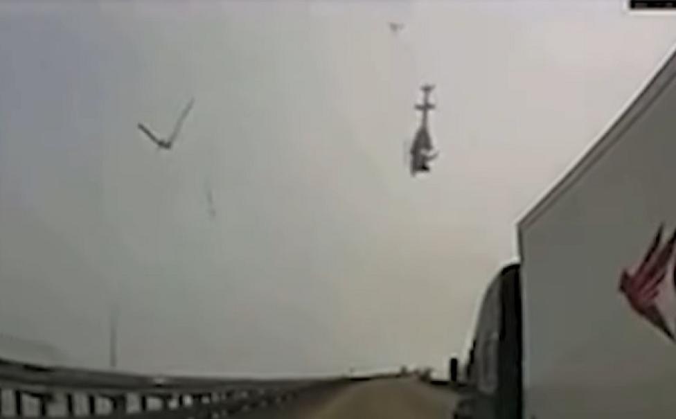 Katastrofa śmigłowca w Luisianie, fot. youtube