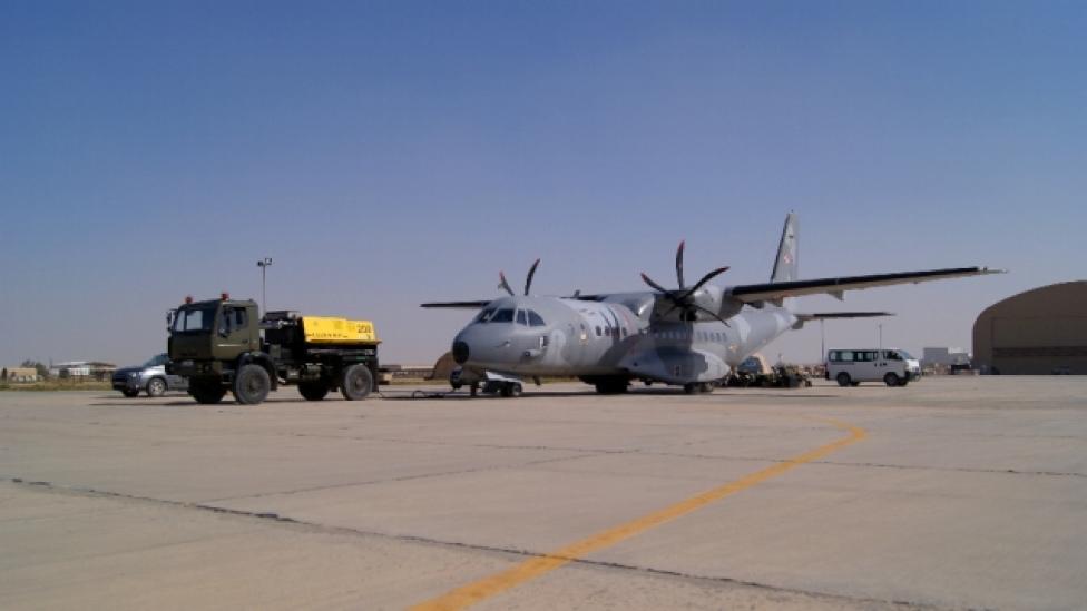 CASA C-295M z 8BLTr w Iraku (fot. kpt. Daniel Pałka)