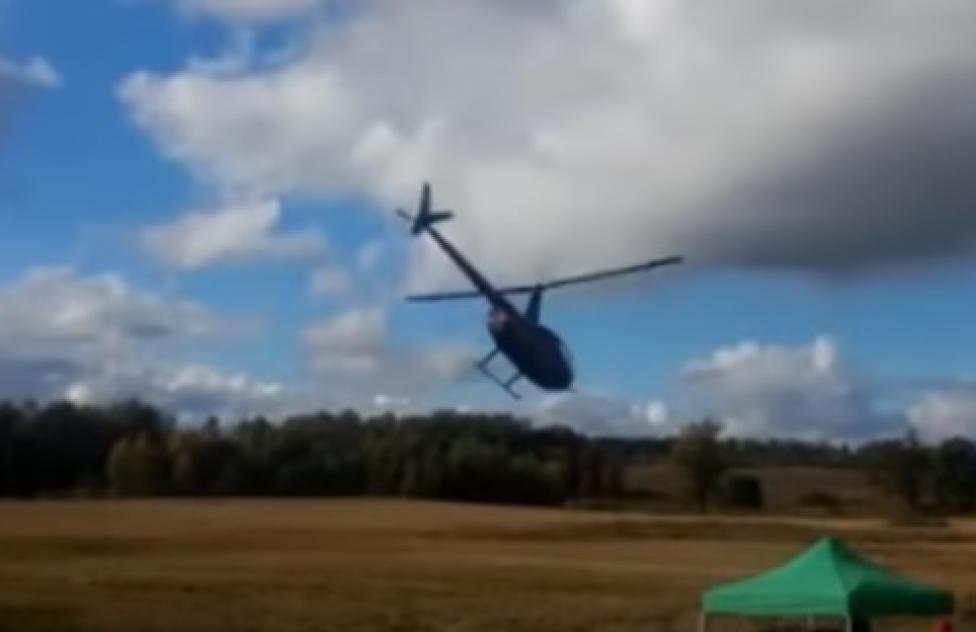 Wypadek śmigłowca R44 na Łotwie