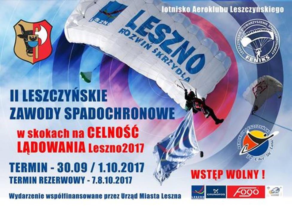 II Leszczyńskie Zawody Spadochronowe Leszno 2017