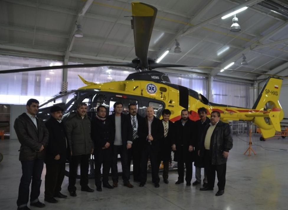 Delegacja afgańskich funkcjonariuszy w Lotniczym Pogotowiu Ratunkowym
